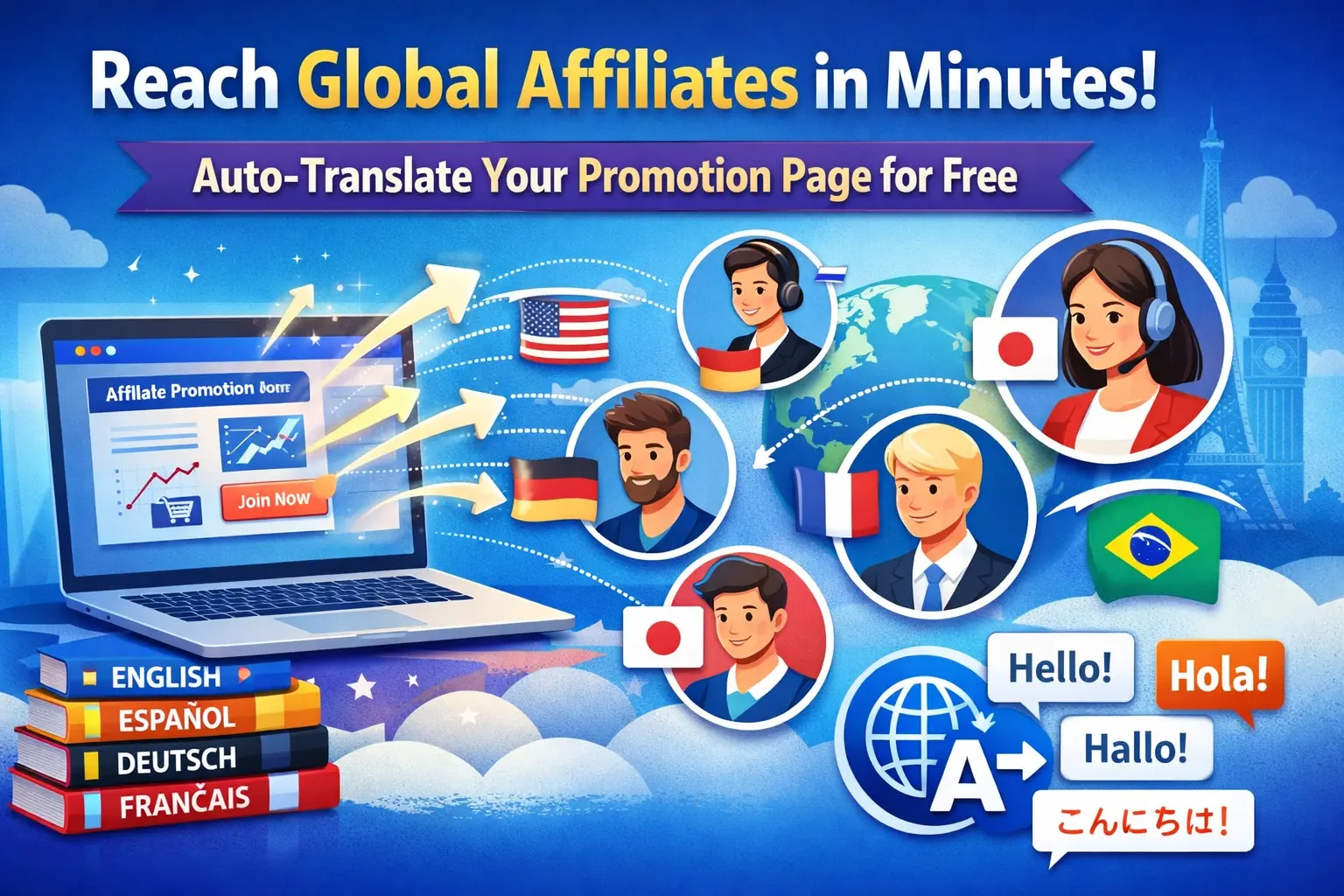 Reach Global Affiliates in Minutes: Auto-Translate Your Promotion Page for Free